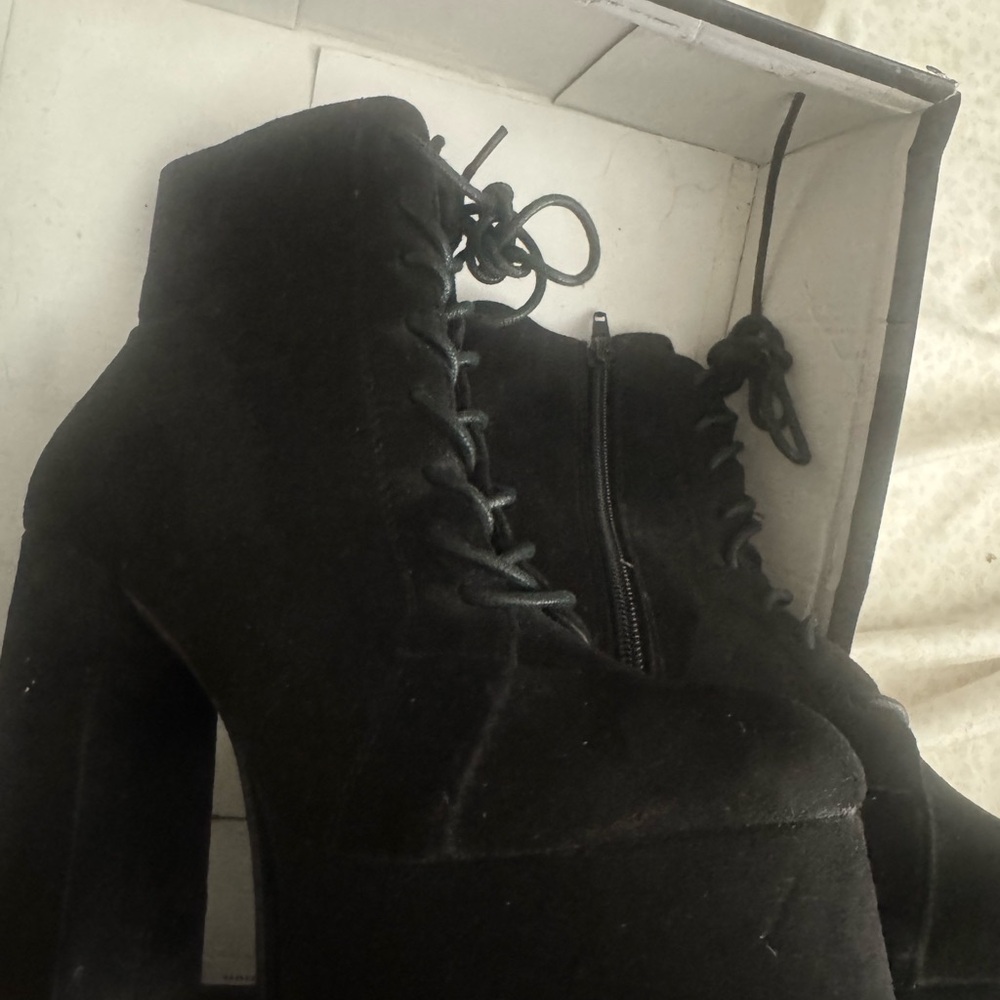 Black Platform Ankle Boots